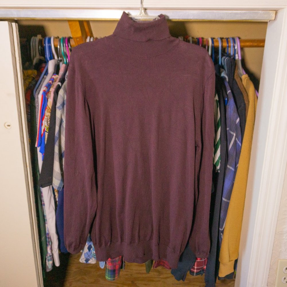 ZARA Turtleneck - MENS -  Maroon / Red - Small